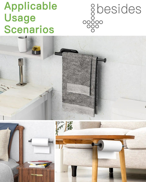 Adjustable Self Adhesive Paper Towel Holder Under Cabinet And Under Counter Wall Mount for versatile placements in various rooms