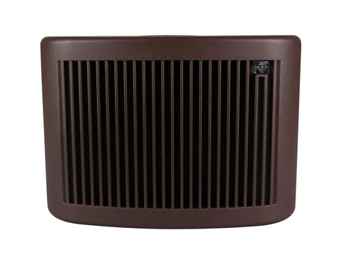 Front view of Bronze Outdoor LED Full Cutoff Emergency Wall Pack With Photocell 5000K Daylight, IP65 rated for wet locations.