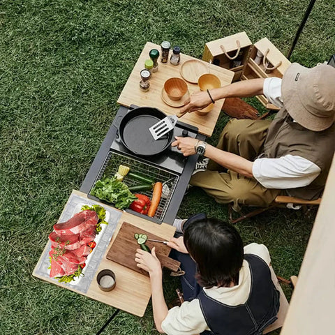 2 Pack Flexible Ice Mats for Food Cooling, Leakproof Gel Sheets That Stay Cold Longer in outdoor cooking setting