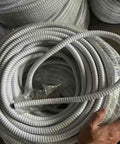 Heavy Duty PVC Coated Flexible Conduit With Galvanized Steel Core Fire Resistant Corrugated Electrical Wire Armor Hose 32.8 Ft in coils.