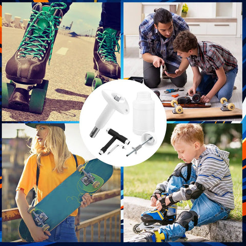 All In One Skate Bearing Cleaning Kit With Press And Puller Cleaning Bottle And Wrench for skateboards, roller skates, and scooters