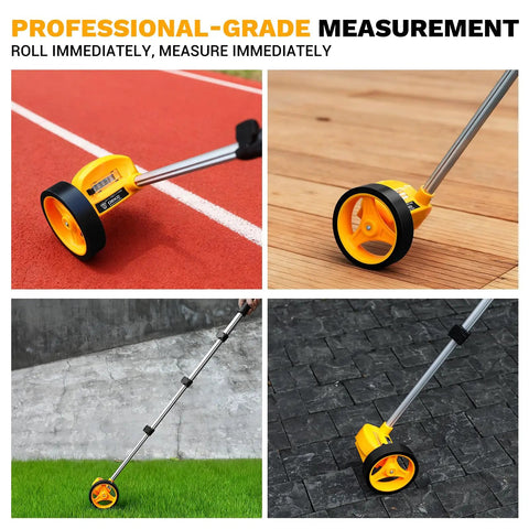 Dead On Precision 4 Inch Measuring Wheel With Rugged Carry Bag No Fuss Manual Distance Tracker For Construction And Landscaping Projects Up To 9999 Feet Range heavy duty gear counter on various surfaces.