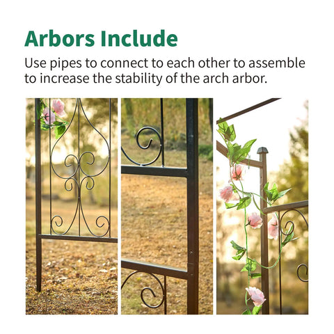 Go To Garden Arch For Climbing Plants Sturdy Metal Iron Frame With Decorative Wire Lattice Weatherproof And Rust Resistant Easy Assembly And Portable Tall 92 Inch High By 44 Inch Wide In Classic Black Finish in close-up showing decorative lattice detail with pink flowers on iron frame