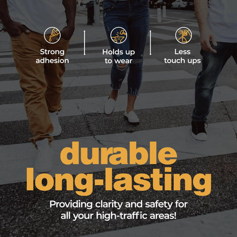Traffic Marking Spray Paint 18oz 12-Pack White Quick-Dry Formula for roads, parking lots, sidewalks with durability features.
