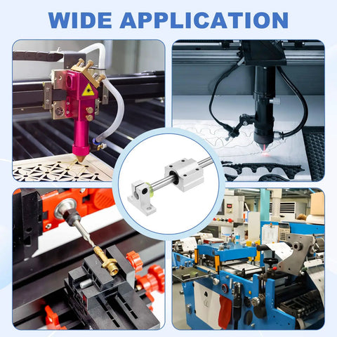 Wide application of 10mm By 600mm Linear Motion Rod Shaft Guide Kit With SC10UU Bearings And SK10 Rail Supports in various machinery