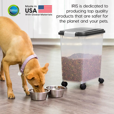 Air Tight Pet Food Storage Bin With Wheels Makes Kibble Management A No Brainer Holds 22 To 26 Lbs Of Dry Kibble 33 Quart Container