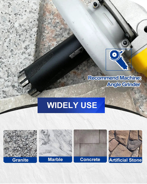 Diamond Core Drill Bits For Hard Stone And Concrete With 65mm Diameter Laser Welded Dry Or Wet Hole Saws Pro Grade And Heavy Duty