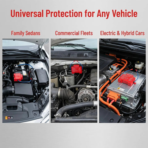 Aerosol Fire Extinguisher for Cars Automatic Self Adhesive Peel and Stick Vehicle Safety Gear installed in various vehicle engines.