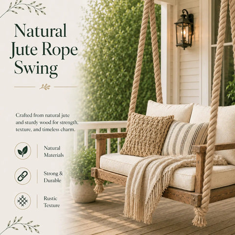 Beefy Jute Hemp Rope One And A Half Inch By One Hundred Feet For Docks And Railings Landscaping Rugged Swing Application