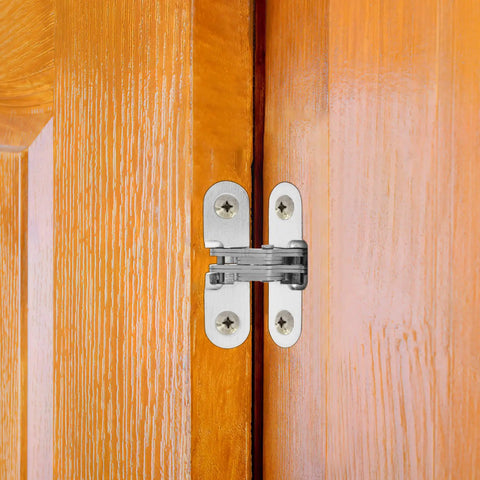 Concealed Folding Cross Hinge For Wooden And Wardrobe Doors Stainless Steel With Easy Install Hidden Pivot Design.