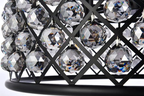 Close-up of Eight Light Crystal Pendant Lamp Mocha Bronze Polished Nickel Ceiling Fixture Hand Forged Iron Grid Royal Cut Clear Glass Orbs.