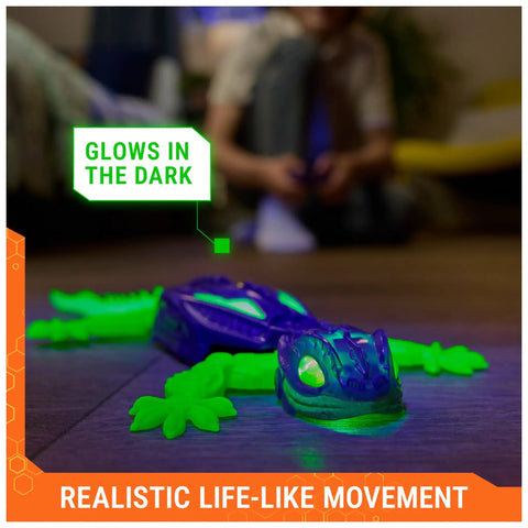Rad Glow In The Dark Gecko Wall Climber Robot Toy With Rechargeable Remote Control for kids crawling on floor glowing