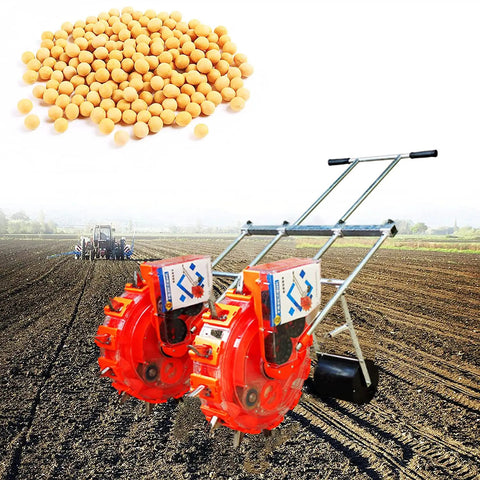 Walk Behind Garden Seeder Six Hole Seed Spreader Hand Push Planter For Straight Rows Consistent Spacing And Seed Depth No Bending Required