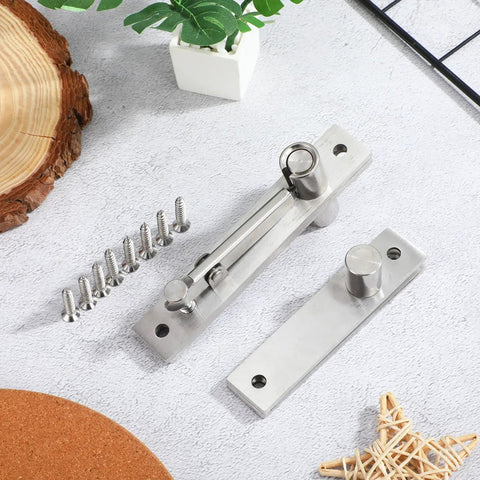 Heavy Duty Hidden Door Hinge For Wood Doors In Silver, Pivot Style Concealed Hinge For Secret Doors, Seamless, Discreet Mounting, Built Tough Metal Construction For Modern Homes And DIY Projects, with screws