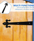 GALPADA black decorative shed door hinge strap with lift-off hardware