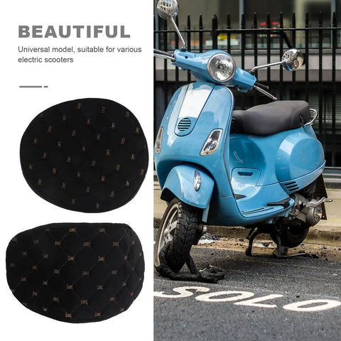 Winter Warm Plush Motorcycle Seat Cover For Electric Scooters And Motorcycles Black Insulated Saddle Cushion Padding for comfort.