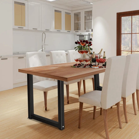 Industrial Modern Metal Table Legs DIY Black Heavy Duty Supports For Desks And Tables With Powder Coated Finish in kitchen