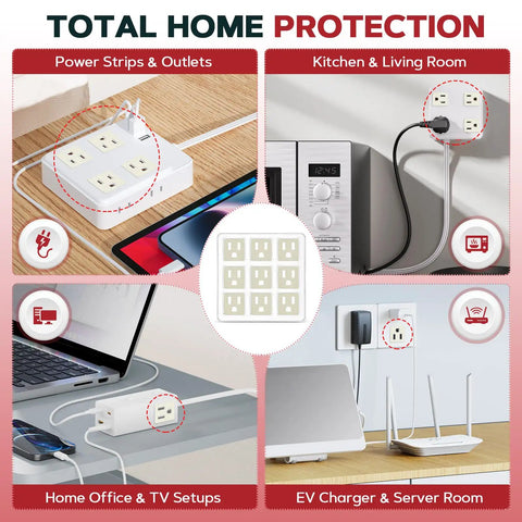 18 Pack Fire Suppression Stickers For Electrical Outlets And Power Strips Self Adhesive Heat Activated Fire Protection Pads No Power Needed Easy Install Home Safety Upgrade.