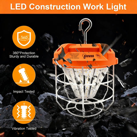 Boss Level 100W LED Work Light Pumping Out 15000 Lumens Straight Fire Illumination with 360-degree protection and hook.