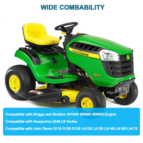Image of John Deere D110 tractor compatible with Two Pack Fuel Pump Vacuum Hose 793147 With Clamps For Lawn Tractors And Mowers