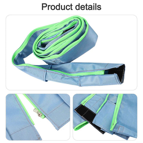 Heavy Duty Nylon Protective Sleeves For Vacuum Hose D27 And D32mm Dust Extractor Cover Guard with green lining and clips.