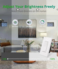 Living room with adjustable Six Inch Recessed Lighting Kit With Six Color Temperature Modes 2500K To 5000K Dimmable 1100 Lumens 12W Eqv 110W