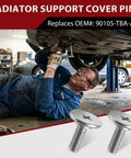 Mechanic under car using 14 Piece Engine Splash Shield Fastener Kit With Screws Bolts And Clips For Honda and Acura