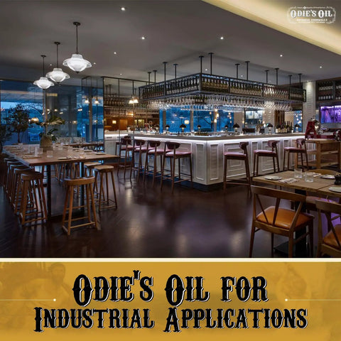 Modern restaurant interior with wooden chairs and tables showcasing Universal Finish For Wood Leather Plastic Vinyl Metal And More Workhorse All Purpose 9 Oz Jar Waterproofs Food Safe Non Toxic Solvent Free Finish That Adds Rich Shine UV Protection Easy One Coat Maintenance Stays Clear Non Yellowing Formula