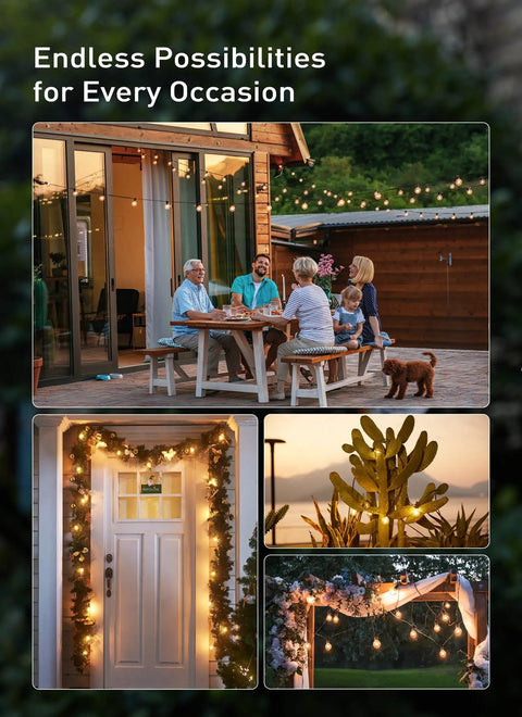 G40 LED Replacement Bulbs 25 Pack, E12 Base, 2200K Warm White lighting patio dinner, front door decor, backyard arch, cactus shadow
