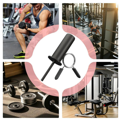 Adjustable Weight Stack Pin For Gym Machines Loading Pin With Spring Clip Quick Resistance Selector shown in gym setting.