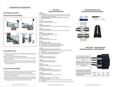 Installation guide for Fuel Pump Module Assembly For 2001 2002 2003 Ford Ranger 4.0L V6 And Mazda B2300 B3000 B4000 4.0L