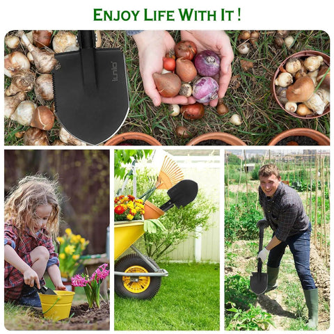 All In One Folding Survival Shovel With Pickaxe Military Grade Rugged Collapsible Spade used for gardening and planting bulbs