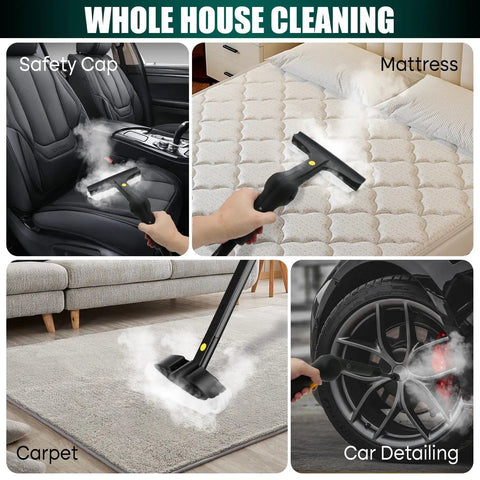 Multipurpose Steam Cleaner For Home Use With 275F High Temperature, 20 Accessories cleaning car seats, sofa, mattress, wheel