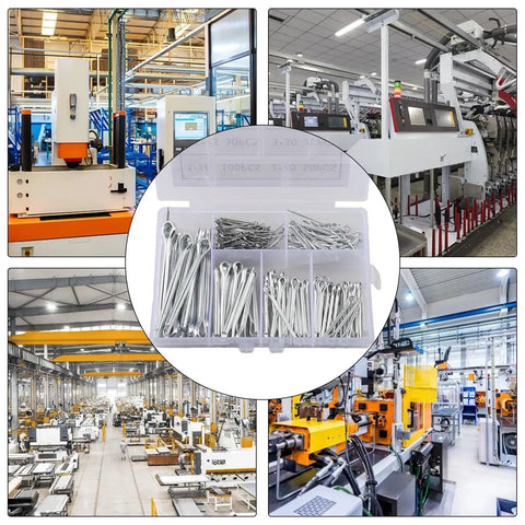 Six Size 304 Stainless Steel Cotter Pins Kit With Hairpin Spring Retaining Pins For Automotive And Machinery Repair in storage case