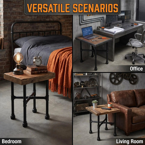 Industrial Pipe Table Legs Set Heavy Duty Metal X Shaped Base For Nightstands Dining Tables Coffee Tables And Benches Built Like A Tank With 400 Lb Capacity Durable Vintage Industrial Furniture Feet used in bedroom, office, and living room setups.