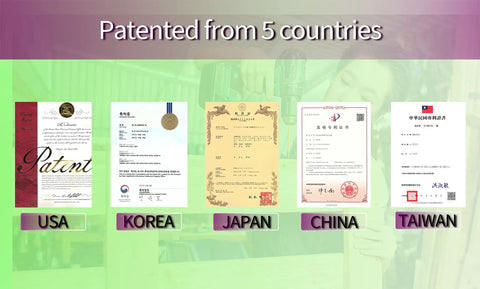 Patent certificates from USA, Korea, Japan, China, and Taiwan for Adjustable Countersink Drill Bit With No-Wrench Depth Stop