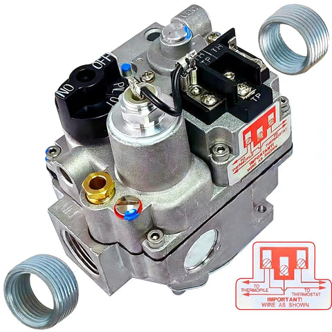 Millivolt Gas Valve Replacement For 700 Series - Exact Fit 200,000 BTU Fast Opening Commercial Natural Gas Combination Valve