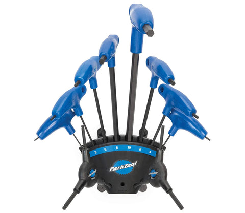 P Handle Hex Wrench Set With Ball End, 2mm, 2.5mm, 3mm, 4mm, 5mm, 6mm, 8mm, 10mm, High Torque Protanium Steel, Blue holder