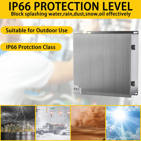 stainless steel IP66 electrical enclosure for outdoor use