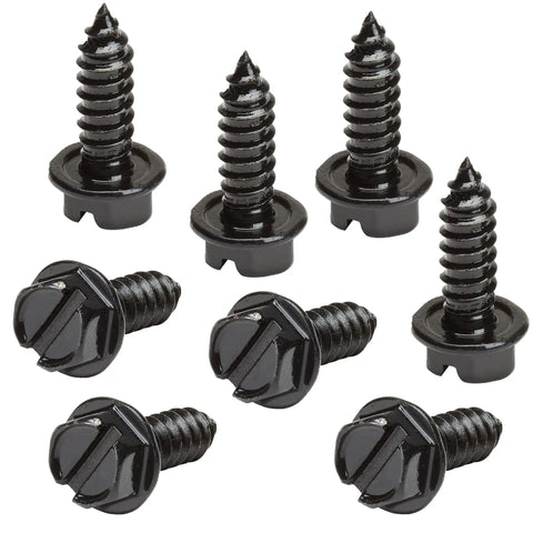Rustproof License Plate Screws For US Domestic Vehicles Stainless Steel Bolts For Ford Chevy Dodge GMC Jeep Cadillac 8 Pack Black