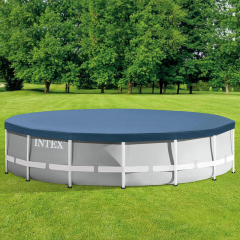 12 Foot X 10 Inch Round Pool Cover For Metal Frame Swimming Pools Heavy Duty Debris Shield with Secure Ties on Pool