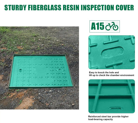 Tough As Nails 20X20X20 Inch Underground Splice Box With Frp Inspection Lid Heavy Duty Polyethylene Distribution Pull Box shown on gravel.