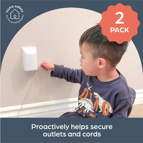 Child sitting near Dual Fit Outlet Covers For Standard And Decora Plugs, Baby Proof Electrical Outlet Covers That Keep Little Fingers Safe
