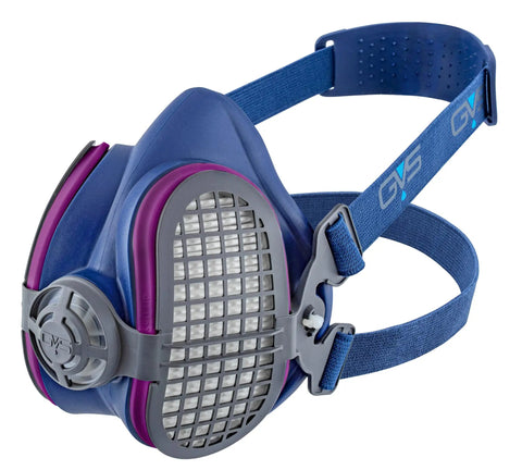 Elipse P100 Elastomeric Half Mask With Source Control And Replaceable Reusable Filters Included Blue Comfort Fit For Work, Painting, And Dust Protection, Durable Respirator For Pro Jobs And DIY Projects