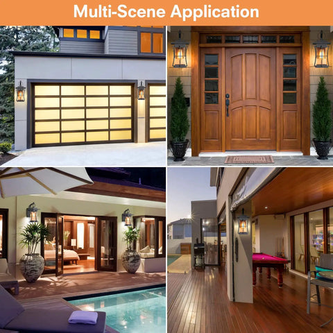 Outdoor Wall Mount Porch Light Sconces IP65 E26 Waterproof Exterior Light Fixture Wall Lantern in multi-scene application
