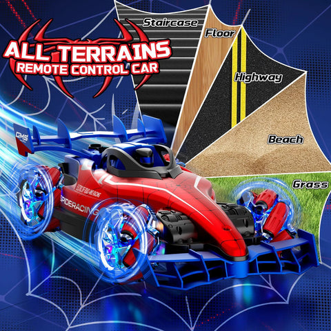 All-terrain monster RC truck for stunts with Mecanum wheels