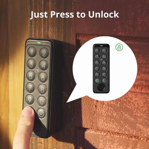 Smart Keypad Touch That Delivers Keyless Entry And Fingerprint Access, IP65 Waterproof Home Security Pad installed on door