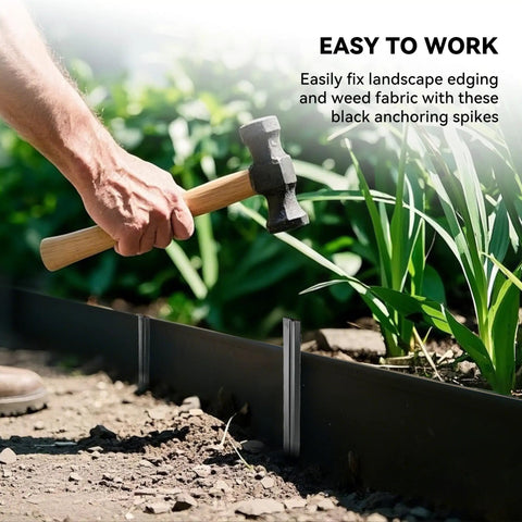 Landscape Edging Stakes Kit 26 Pack 12 Inch Corrugated Steel Garden Stakes For Secure Yard Borders And Board Anchoring