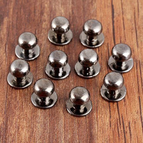 10 Pack Mini Drawer Knobs Zinc Alloy Black 0.39x0.43 Inches Durable Small Cabinet Pulls for Dressers Cabinets Closets Jewelry Boxes and Wooden Cases Hardware Accessories Ideal For Home Improvement Projects And Quick Furniture Makeovers displayed on wood surface.