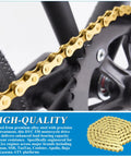 Gold 530 Chain Kit with 120 Links, universal fit for 50cc-212cc motors, close-up of chain on ATV sprocket
